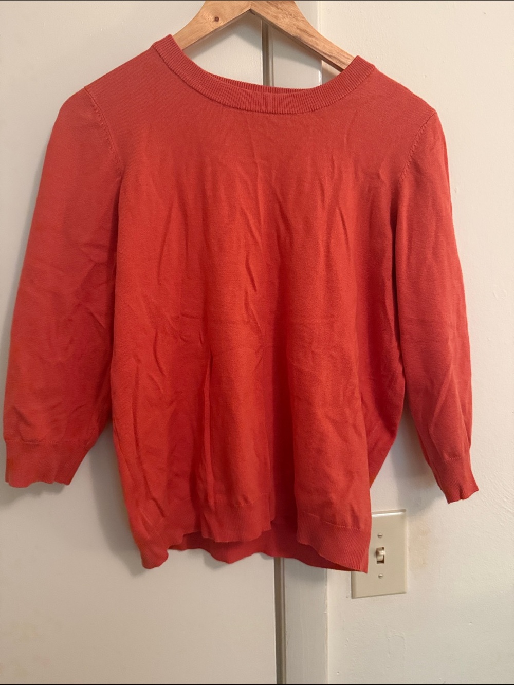 Modcloth Coral Crewneck Pullover